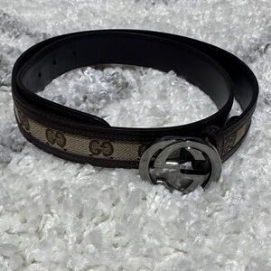 Gucci Brown and Silver women’s belt 85